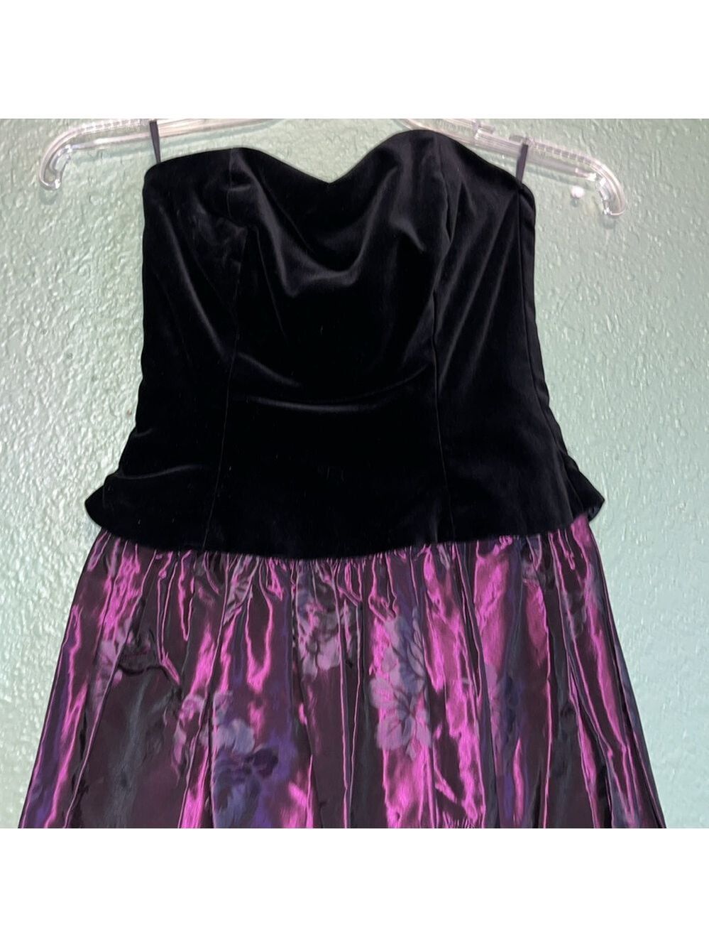 Laura Ashley Vintage 80s Velvet Strapless Gown - Picture 4 of 12